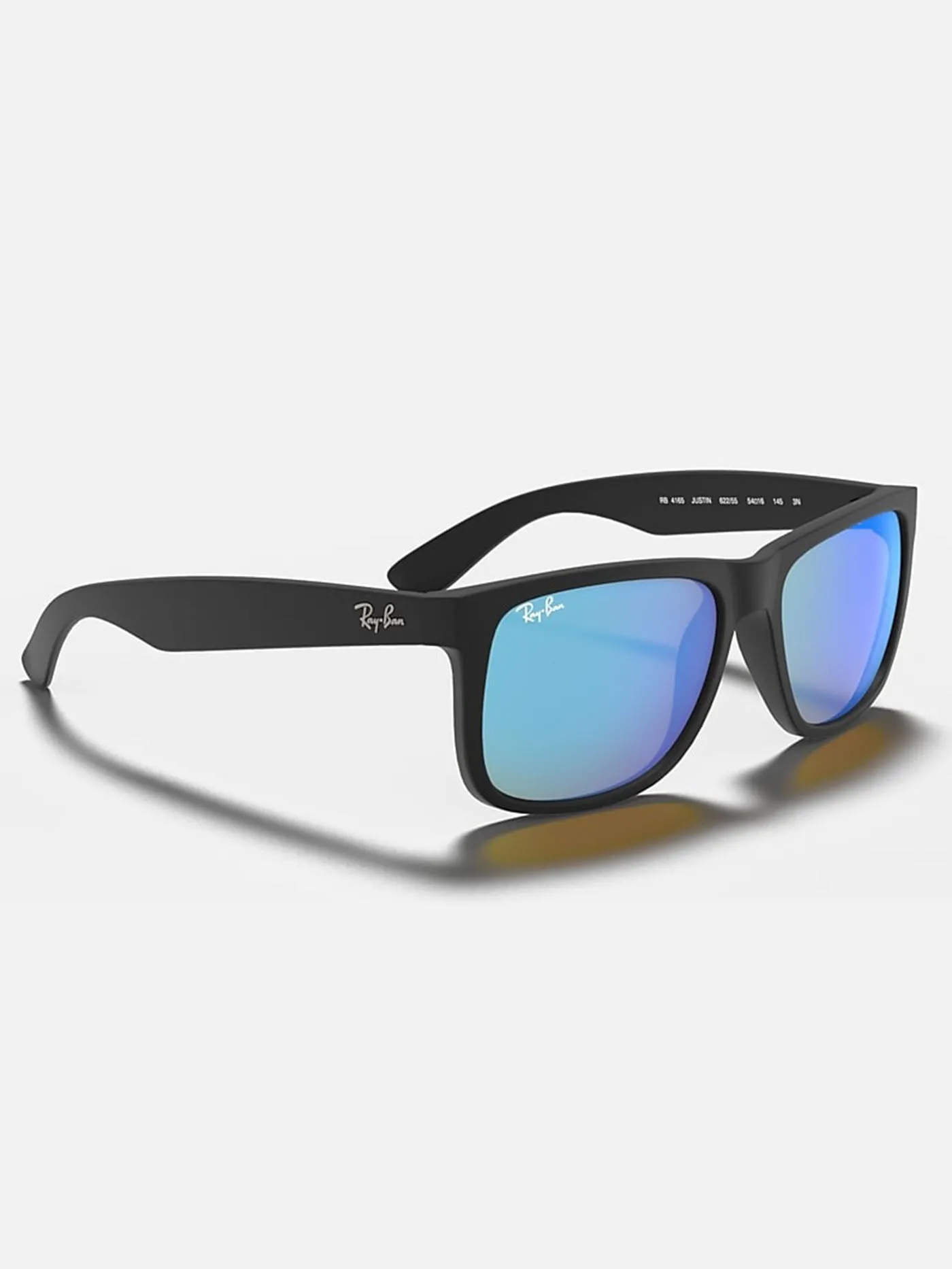 Justin Matte Black/Blue Mirror Sunglasses