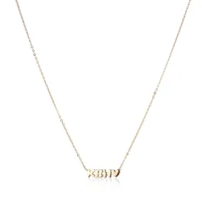 KØBENHAVN, Letters Necklace, Golden