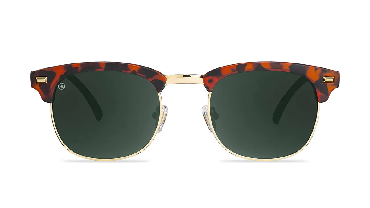 Knockaround Matte Tortoise Shell and Gold Brooklines Unisex Polarized Sunglasses