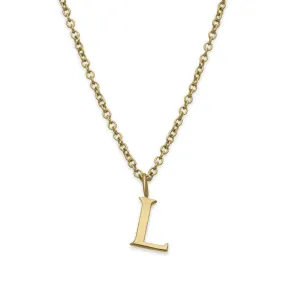 L Letter Gold Necklace