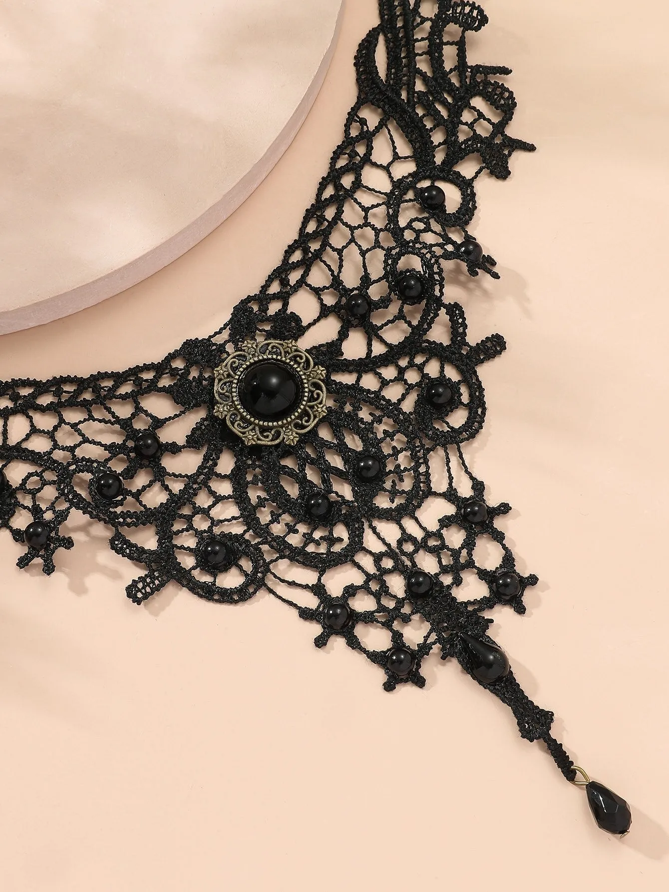 Lace Ladies Necklace Women's Exaggerated Black Clavicle Chain Collar
