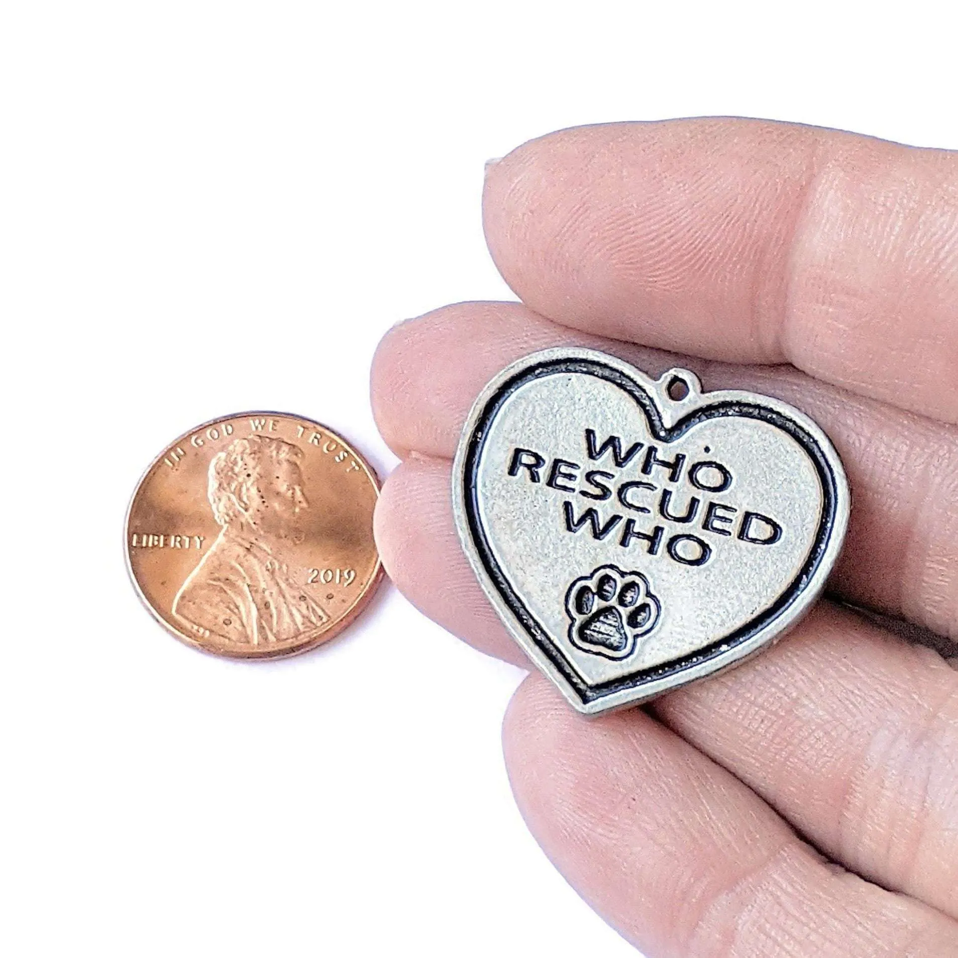 Large Who Rescued Who? Pendant