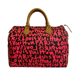 Limited Edition Fuchsia Graffiti Stephen Sprouse Speedy 30 Bag