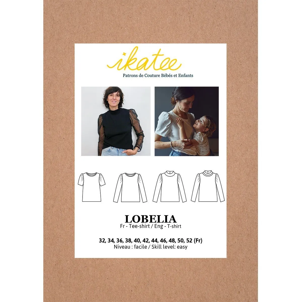 Lobelia Mum Tee-Shirt Sewing Pattern - Ladies 32/52 - Ikatee