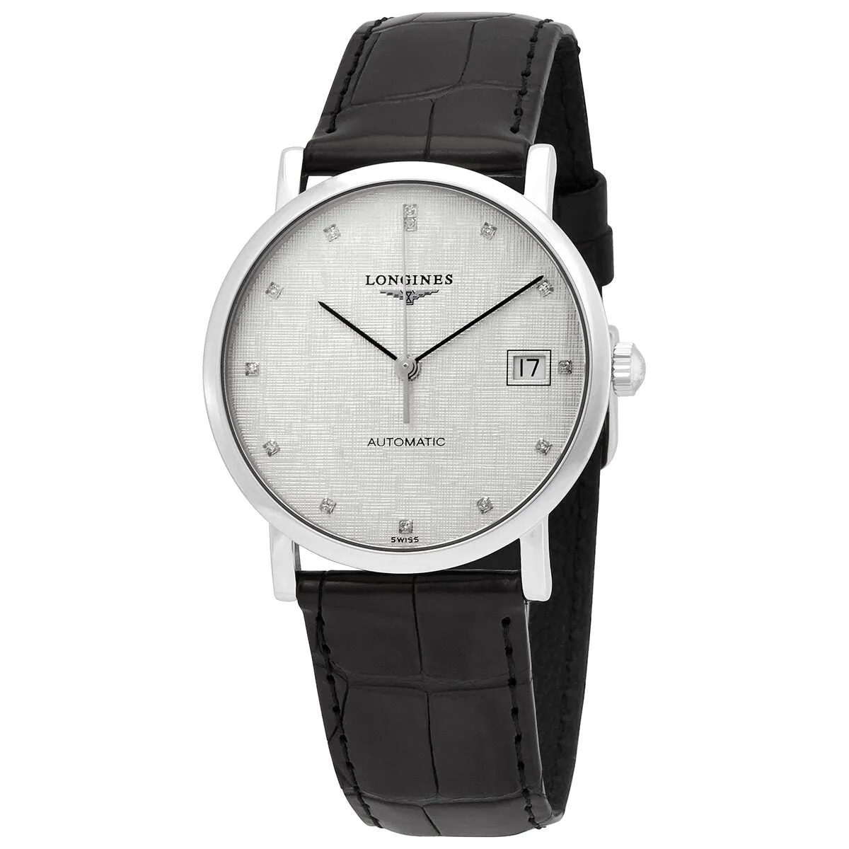 Longines Elegant Automatic Diamond Grey Dial Ladies Watch L4.809.4.77.2