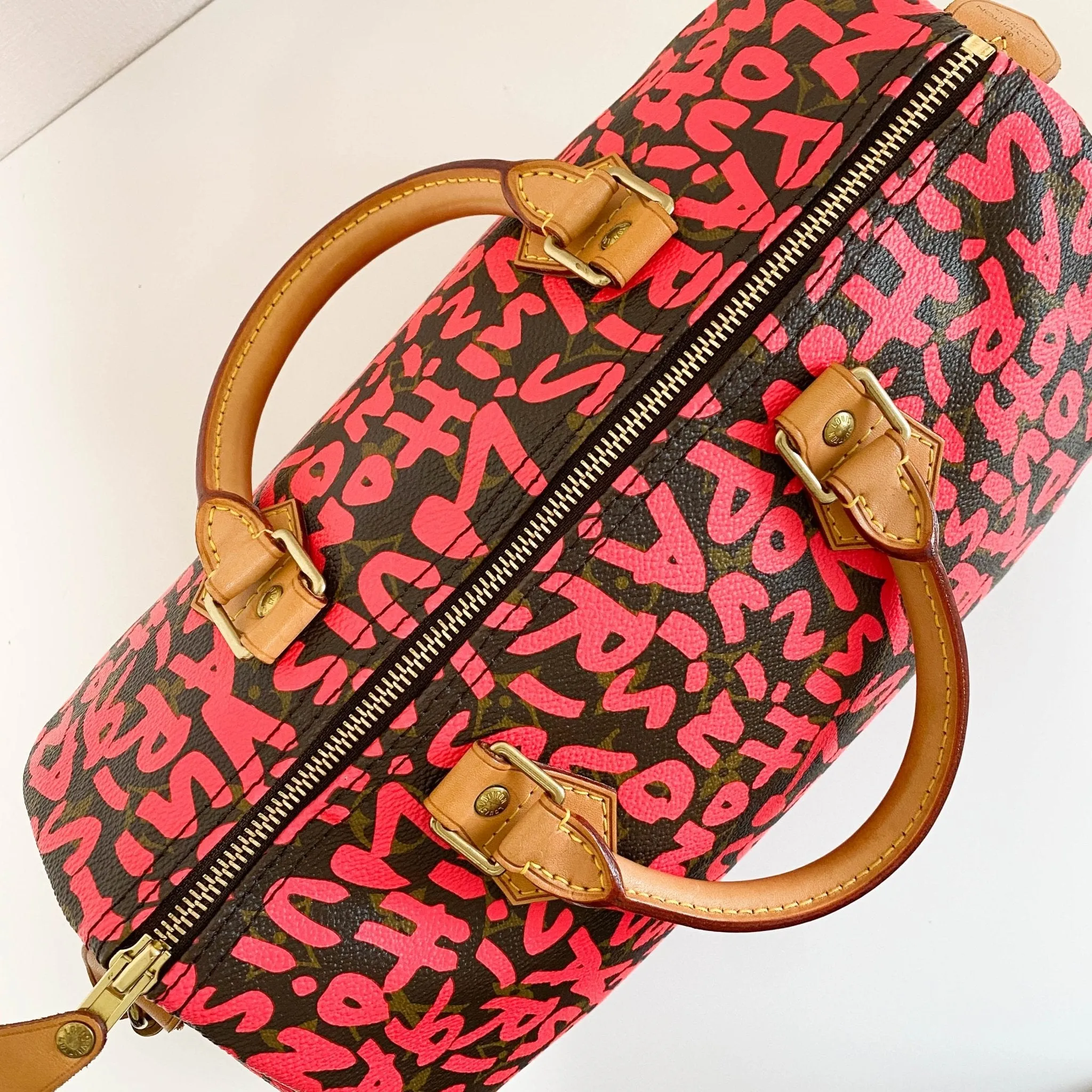 Louis Vuitton x Stephen Sprouse Monogram Graffiti Speedy 30 Hot Pink Fuchsia