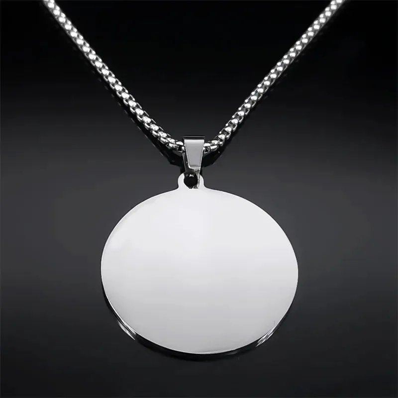 Luck Arabic God Allah Pendant Necklaces Men/Women Stainless Steel Muslim Islam Quran Necklace