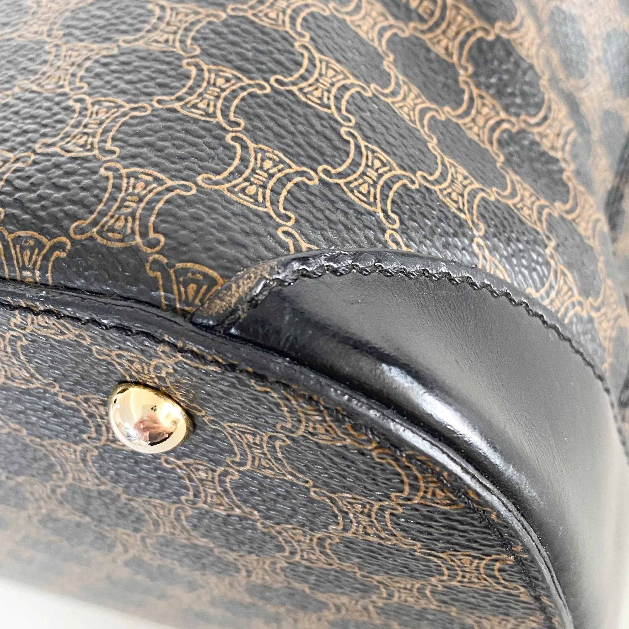 Macadam Triomphe Black Canvas Handle Bag