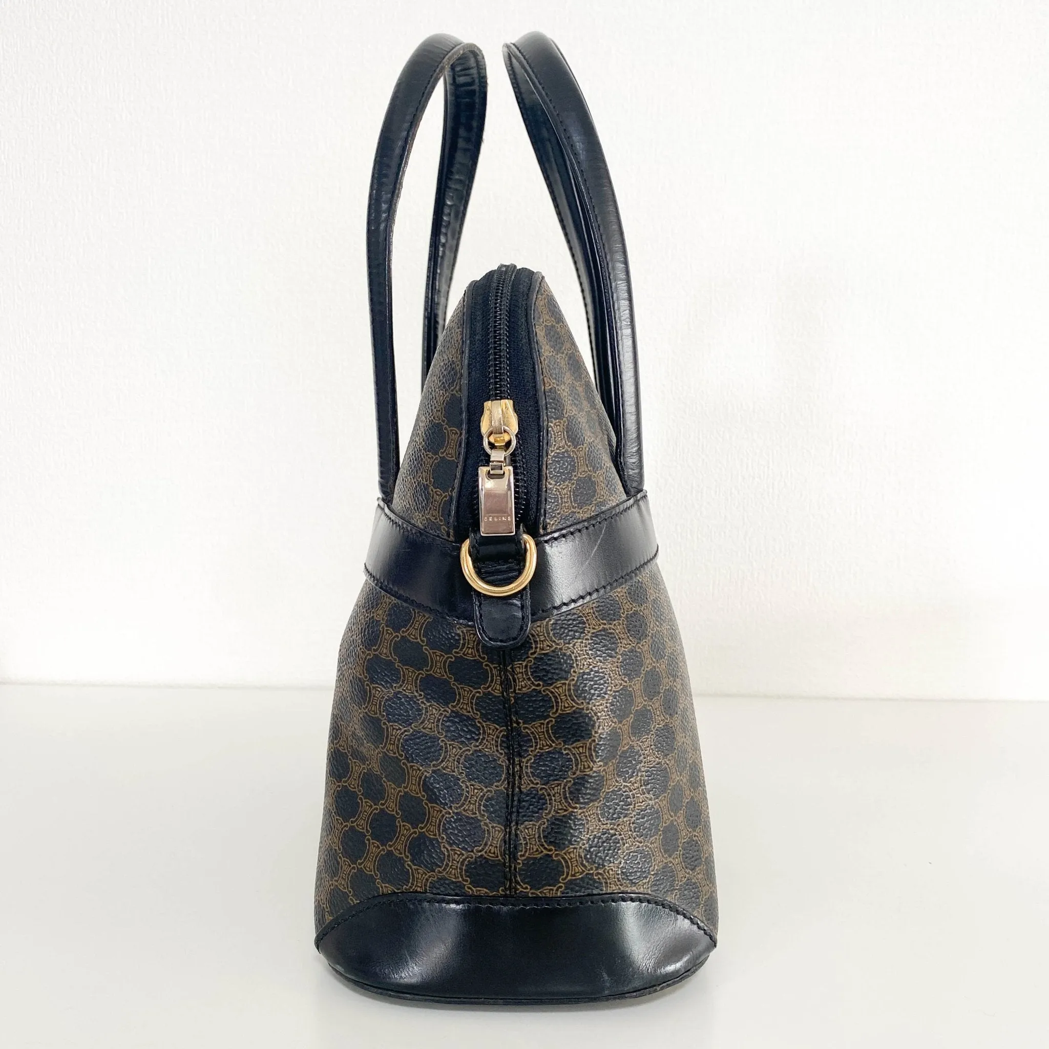 Macadam Triomphe Black Canvas Handle Bag