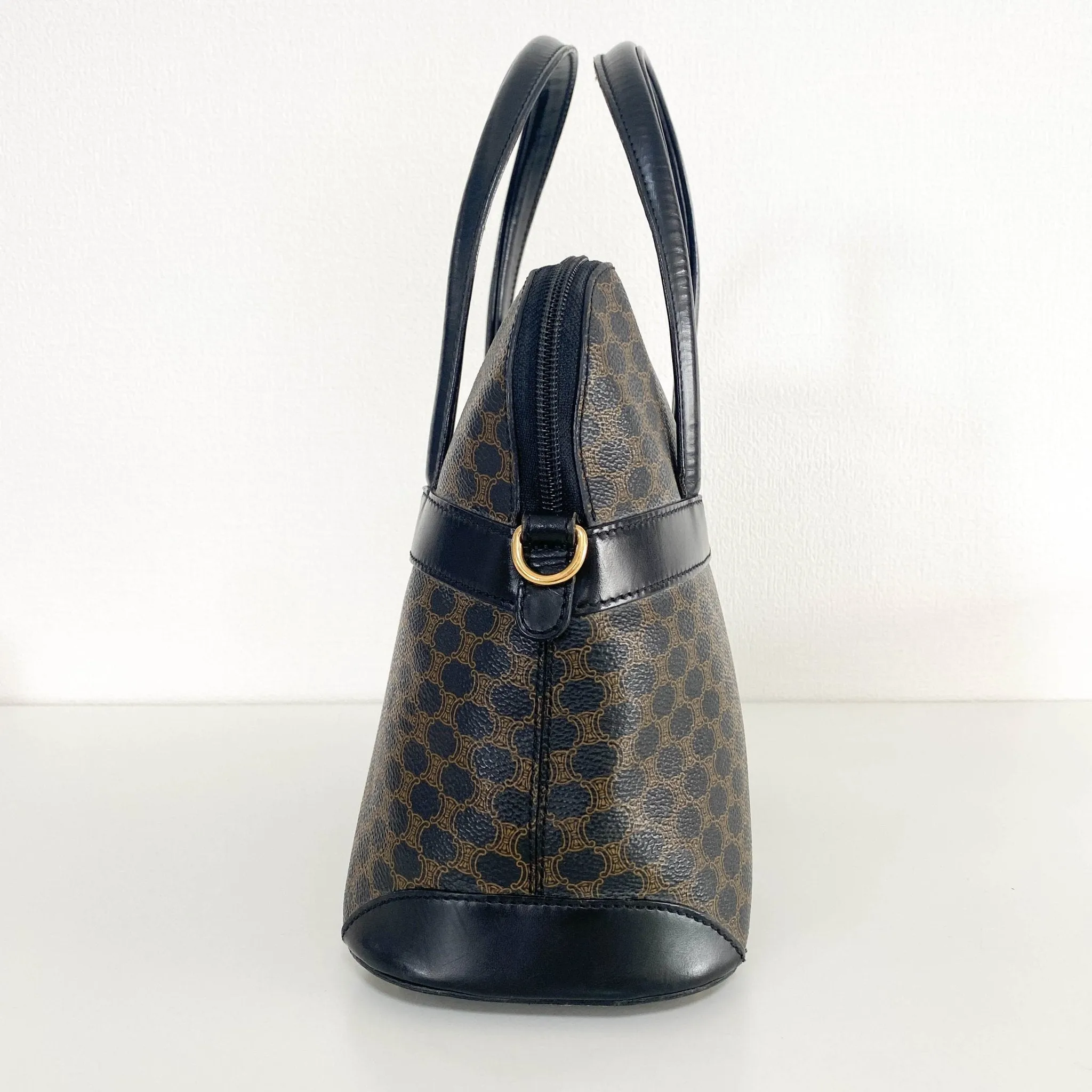 Macadam Triomphe Black Canvas Handle Bag