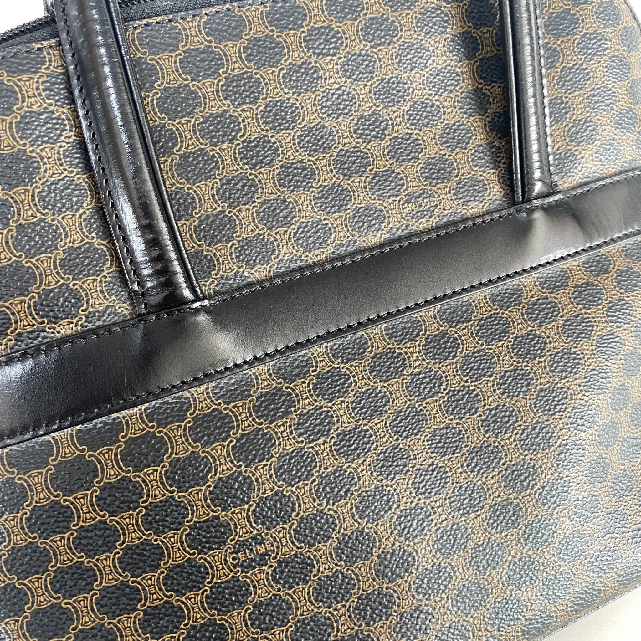 Macadam Triomphe Black Canvas Handle Bag