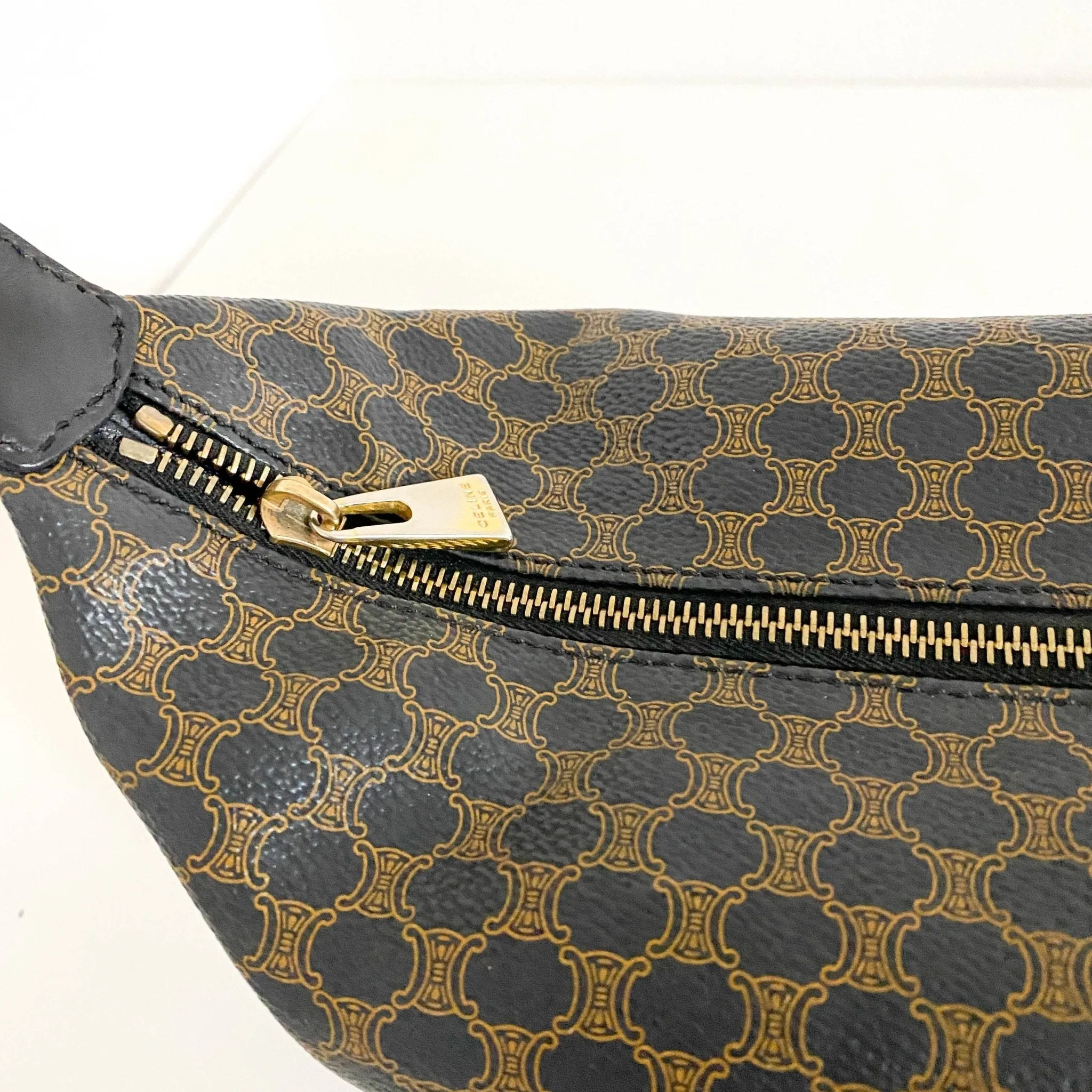 Macadam Triomphe Handle Pouch Bag