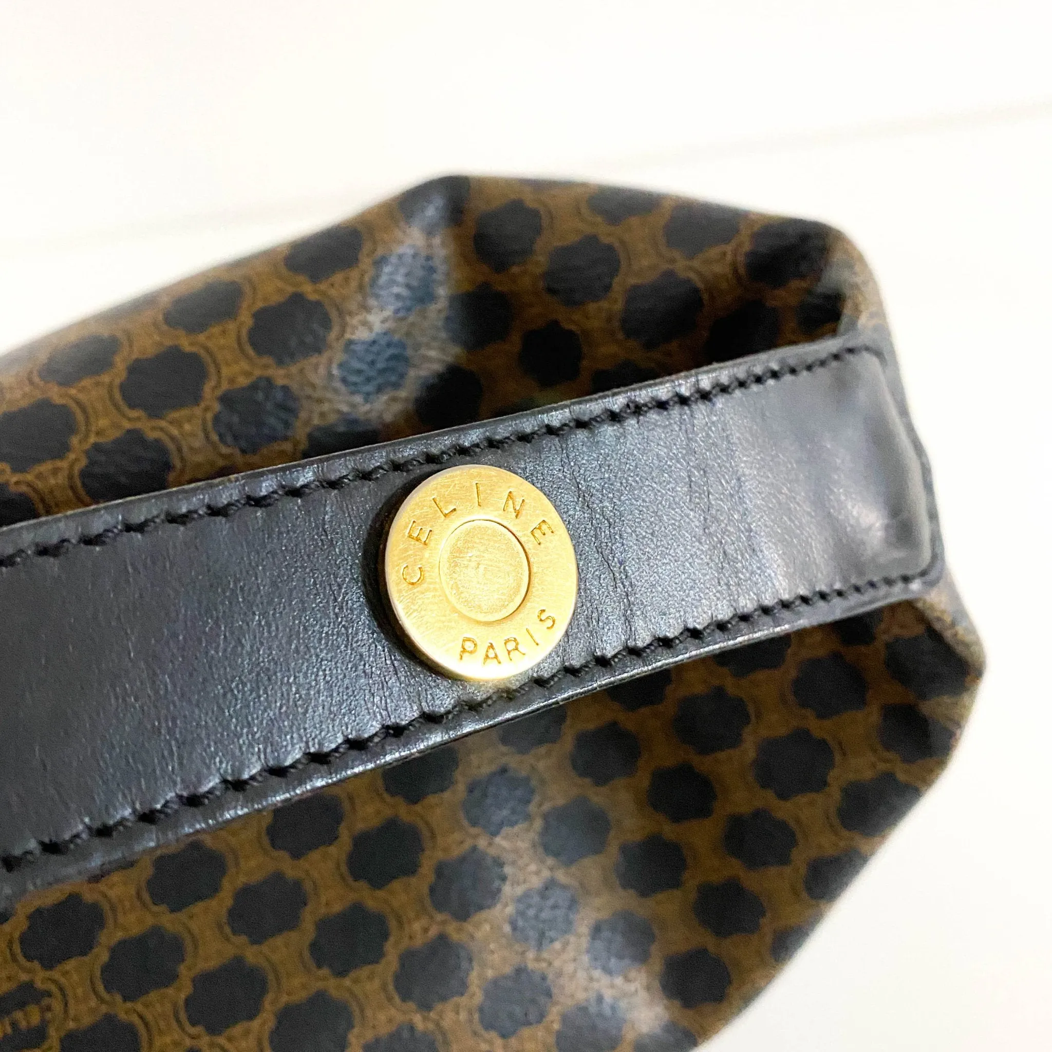 Macadam Triomphe Handle Pouch Bag