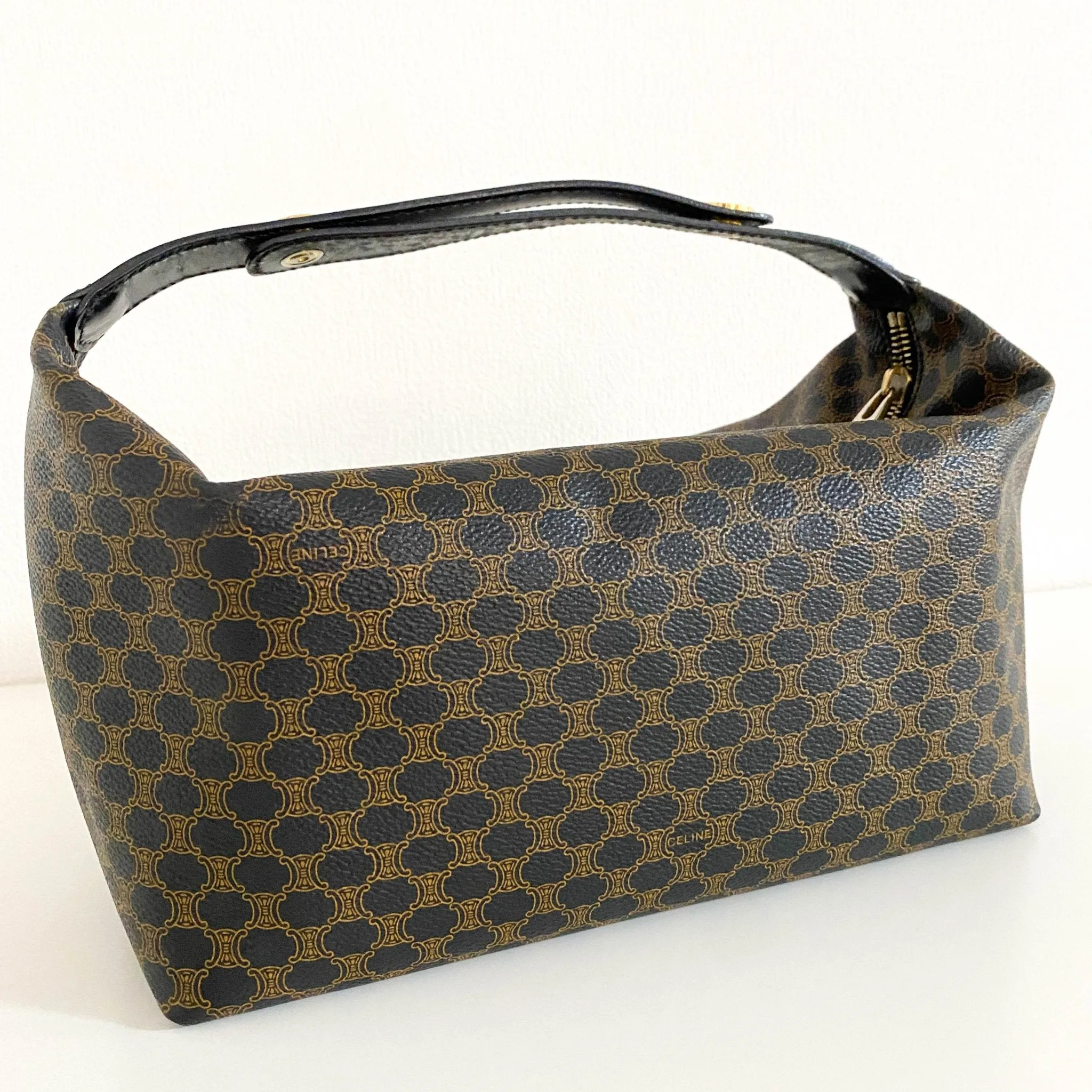 Macadam Triomphe Handle Pouch Bag