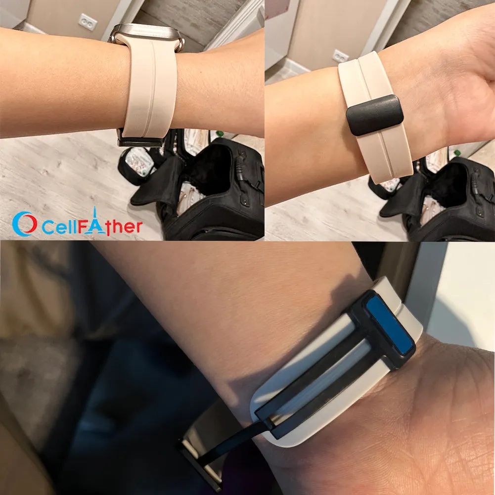 Magnetic silicone strap for Apple Watch 49mm-Starlight