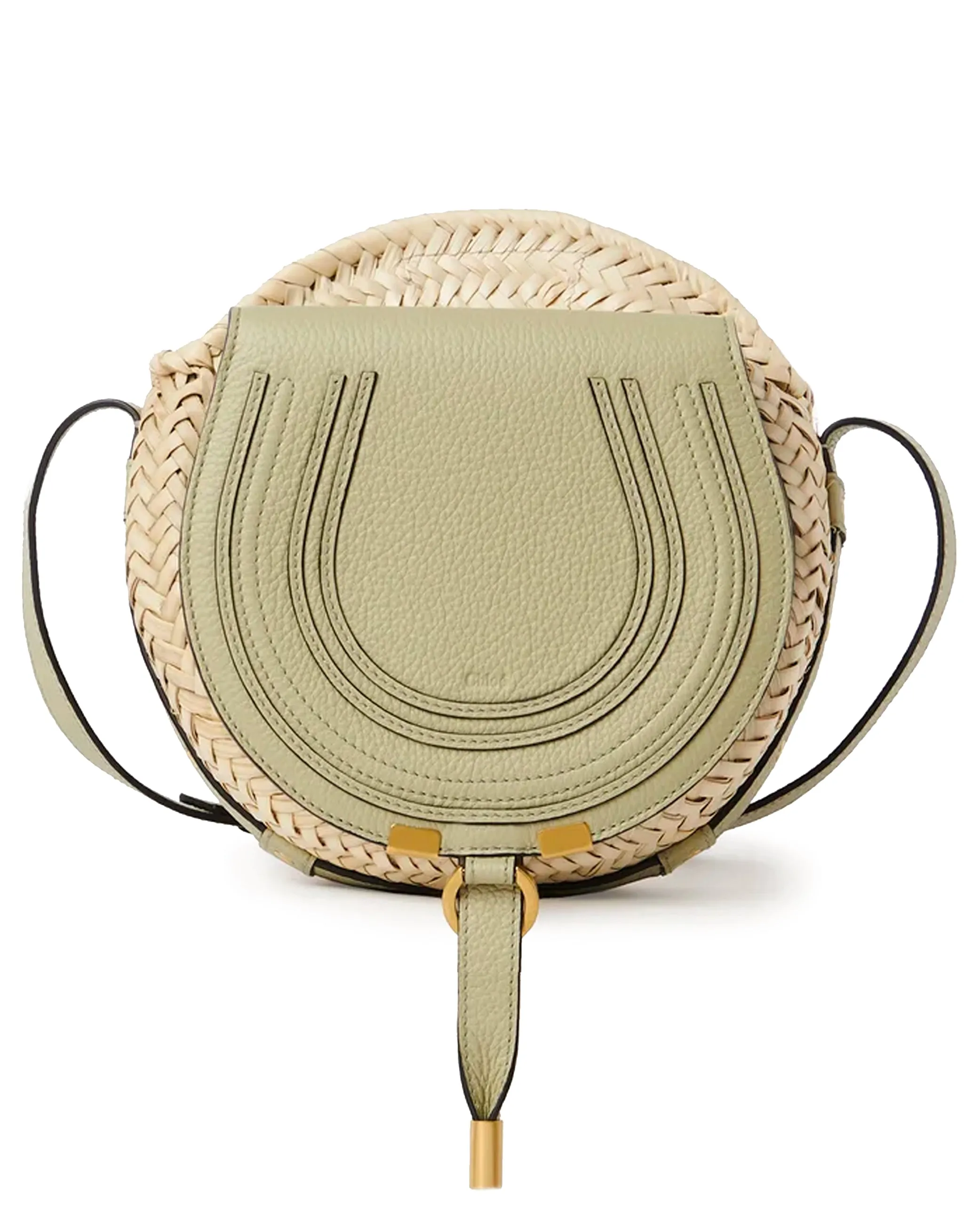 Marcie Basket Crossbody Bag in Faded Green