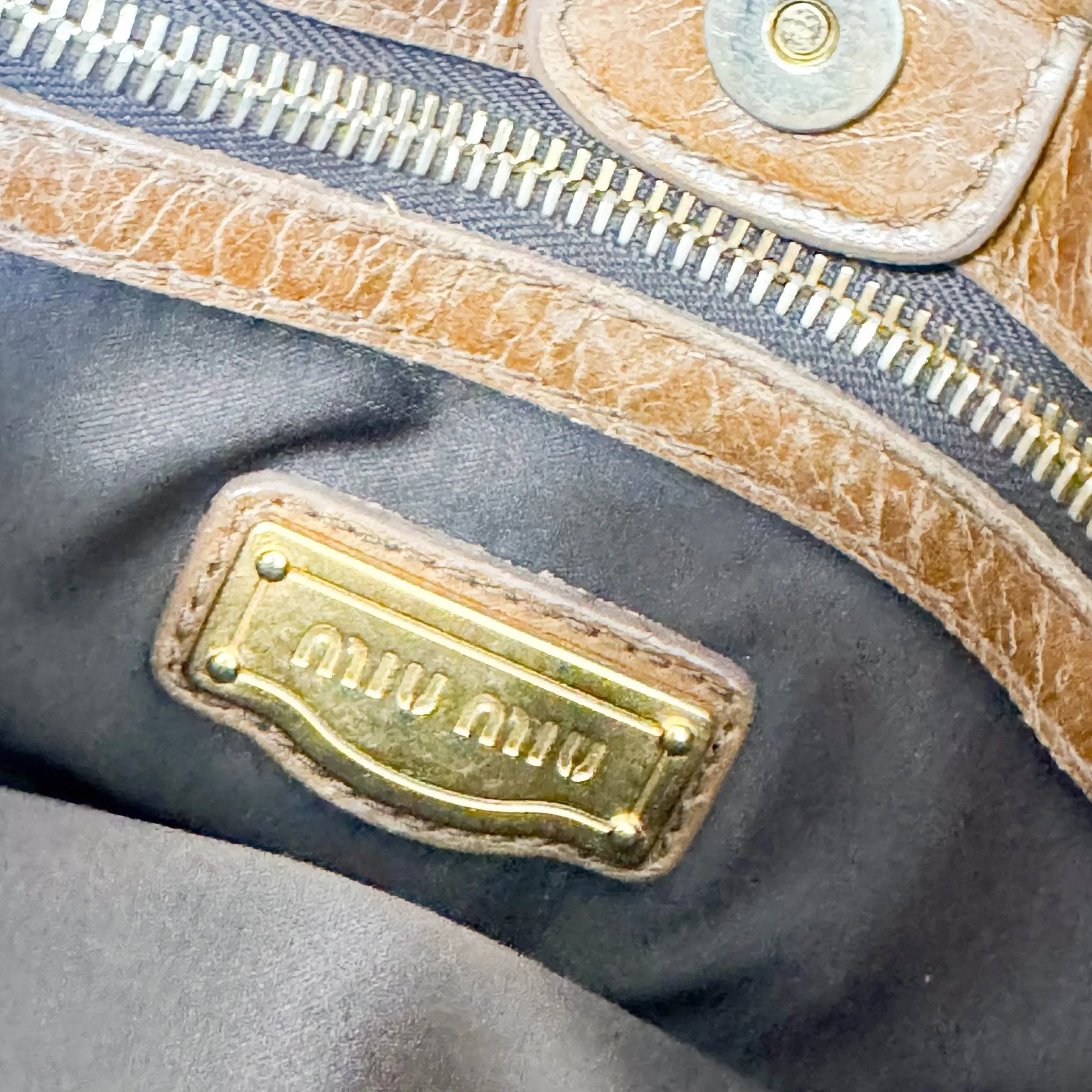 Matelassé Brown Leather Shoulder Bag Tote