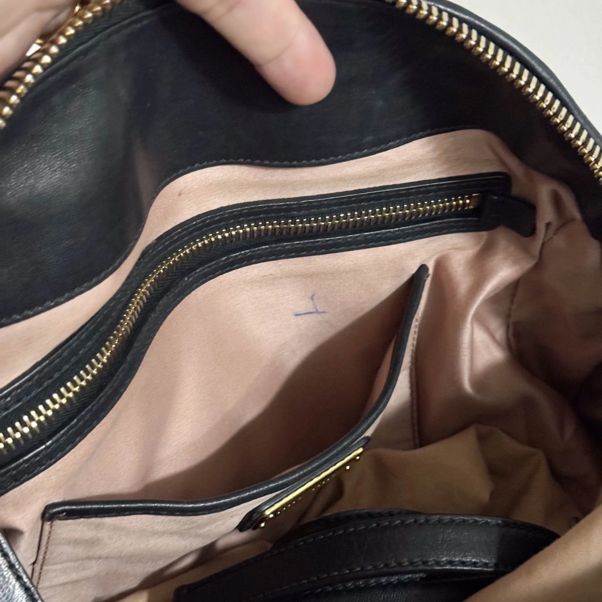 Matelassé Lambskin Leather Double Handle Handbag Black
