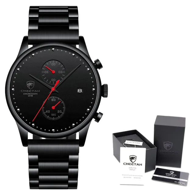 Men  Quartz Watch Men Stainless Steel Waterproof Sports Clock Watches