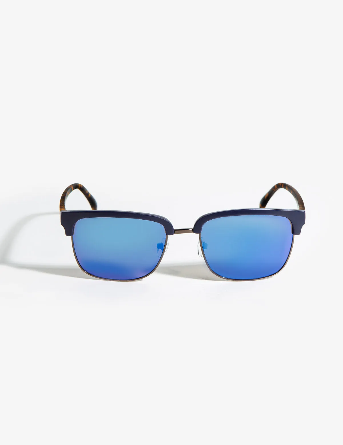 METAL RECTANGULAR TOP RIM AVIATOR SUNGLASSES