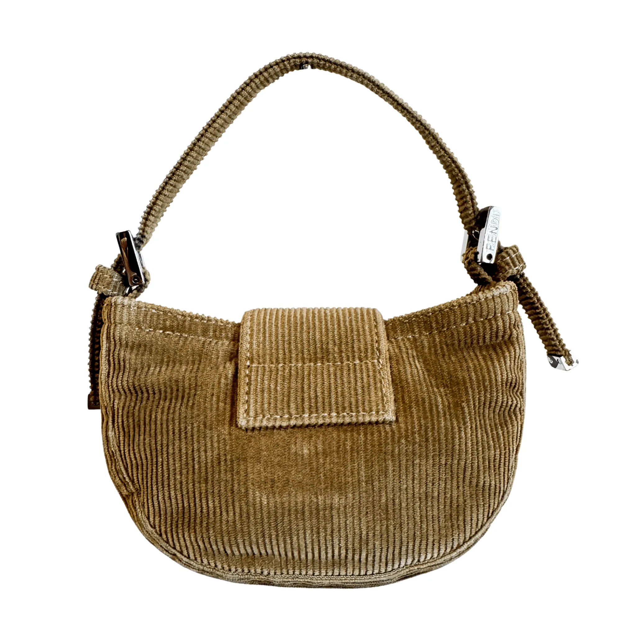 Mini Croissant Beige Corduroy