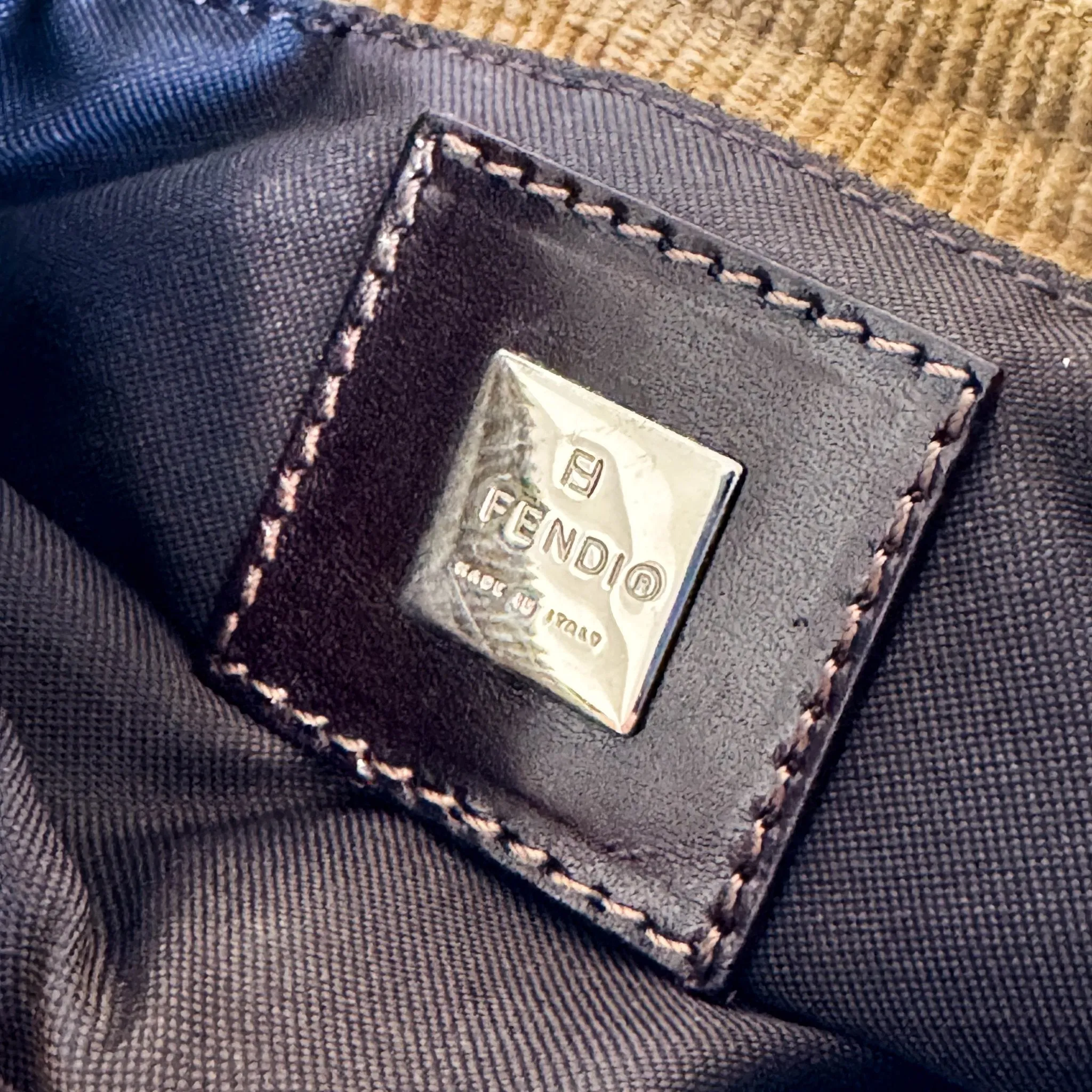 Mini Croissant Beige Corduroy