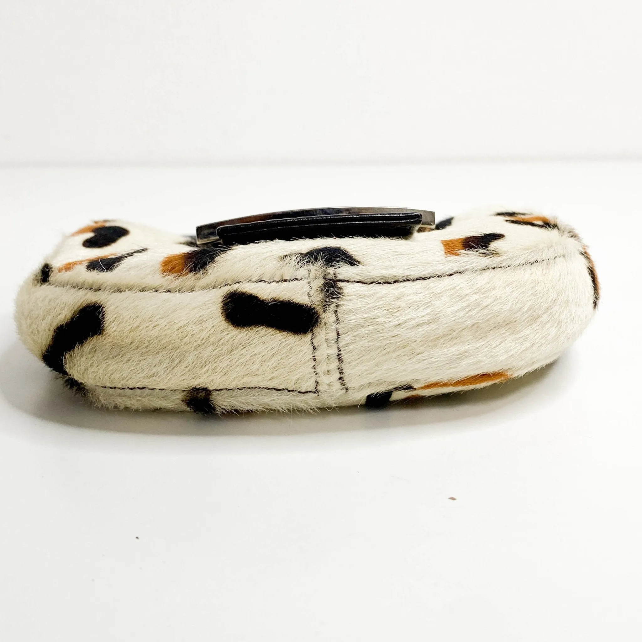 Mini Croissant Leather & Cowhide Hand bag