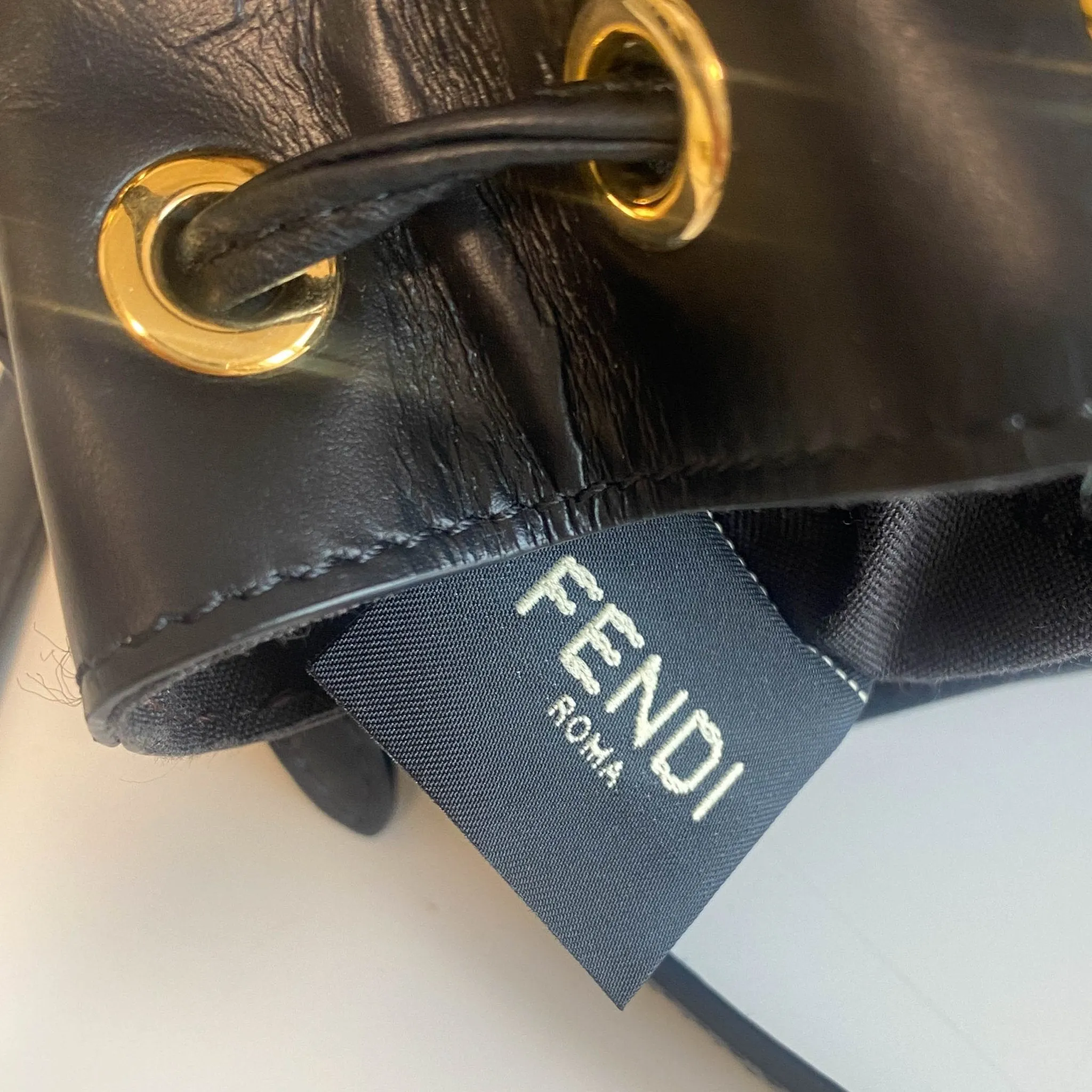 Mon Tresor Leopard Mini Bucket Bag