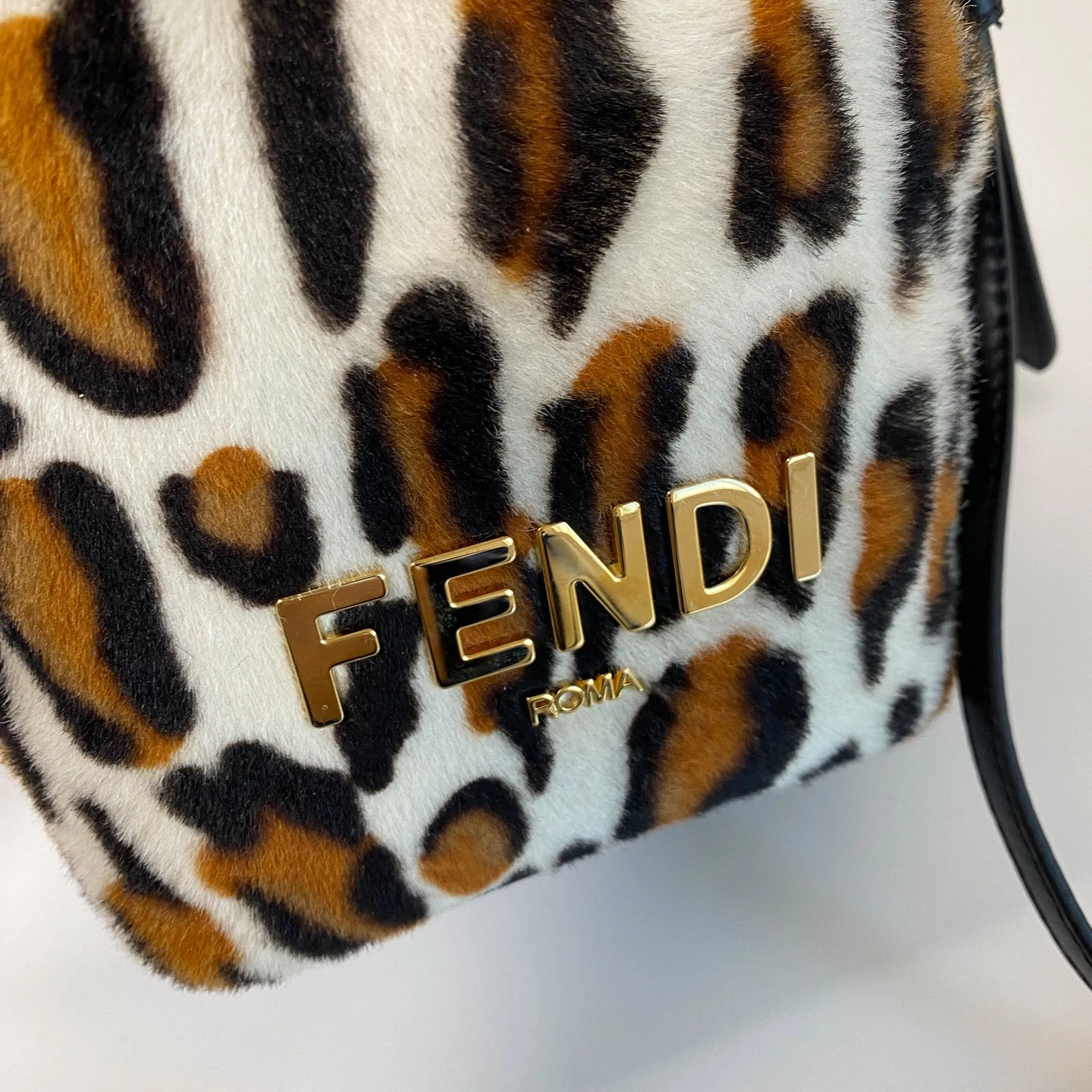 Mon Tresor Leopard Mini Bucket Bag