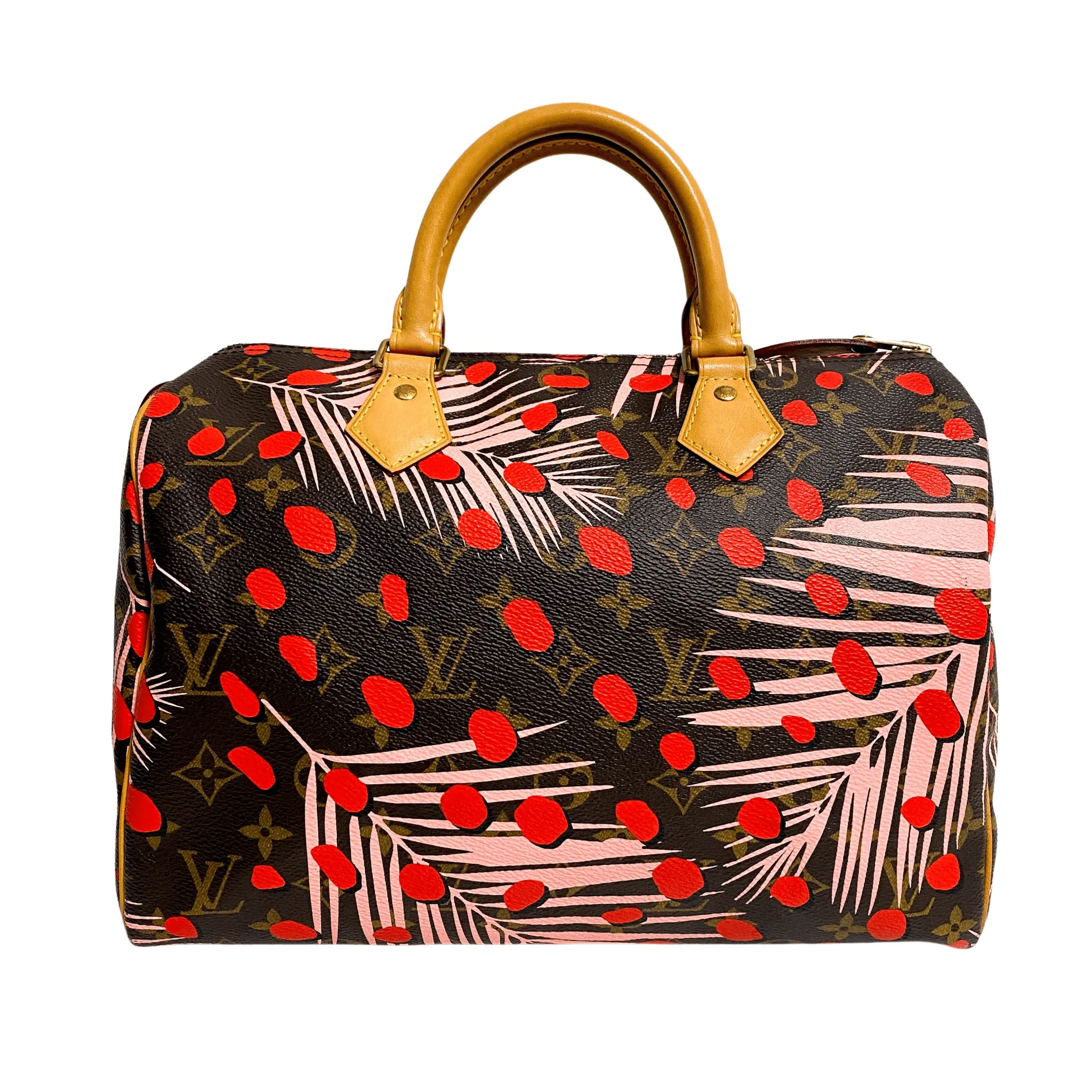 Monogram Jungle Dots Speedy 30 Sugar Pink Poppy
