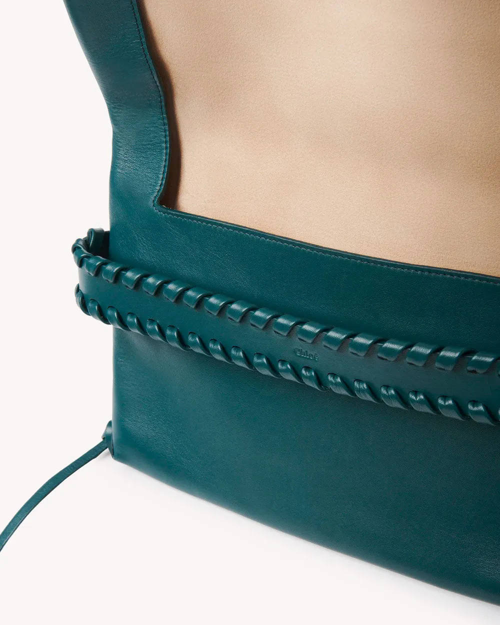 Mony Fold Over Clutch in Dark Emerald