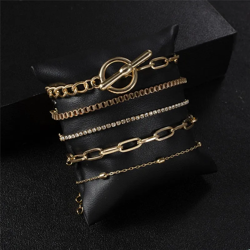 Multi Layer Geo Bracelet Set