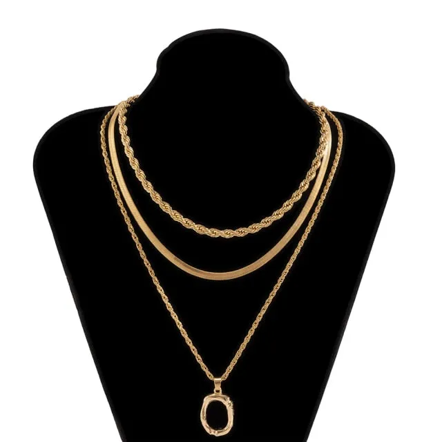 Multi-Layer Necklaces Set