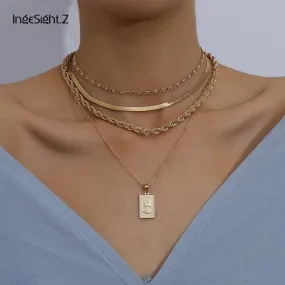 Multi-Layer Necklaces Set