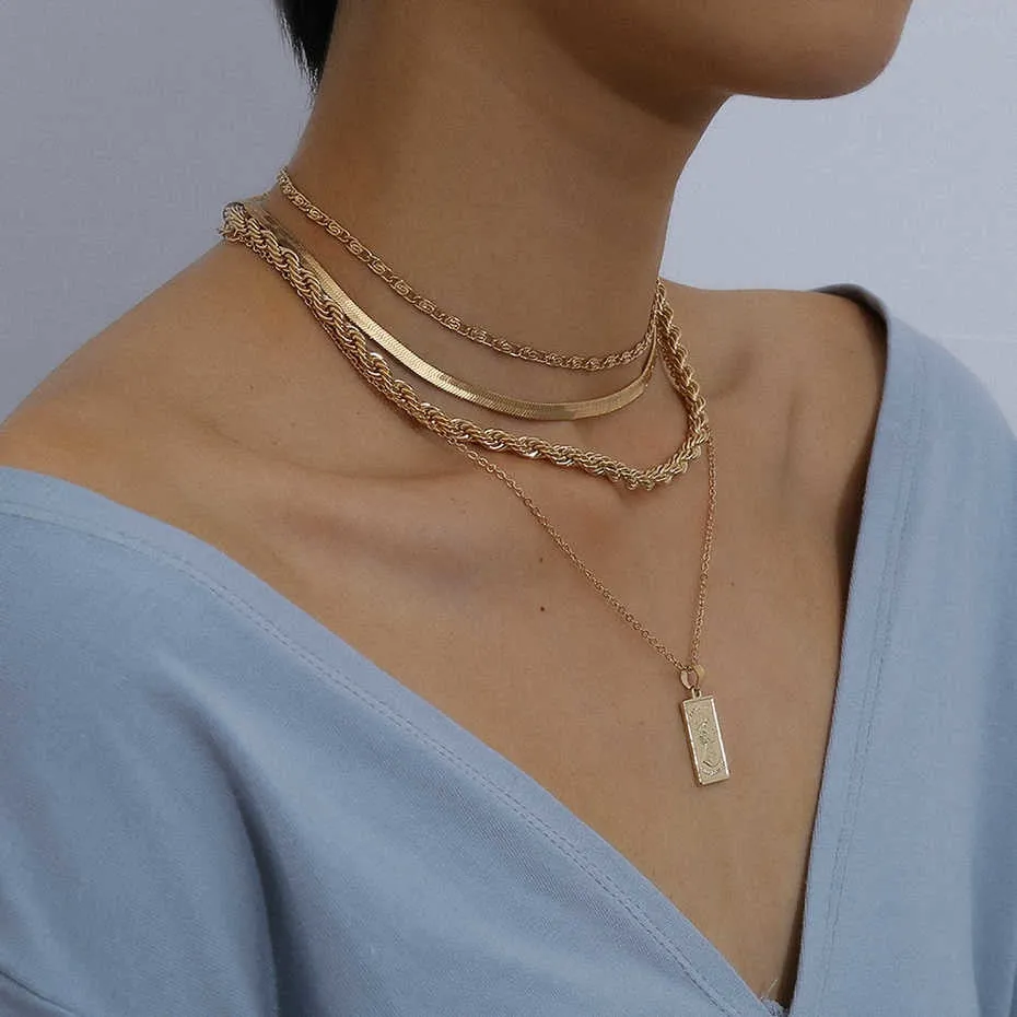 Multi-Layer Necklaces Set