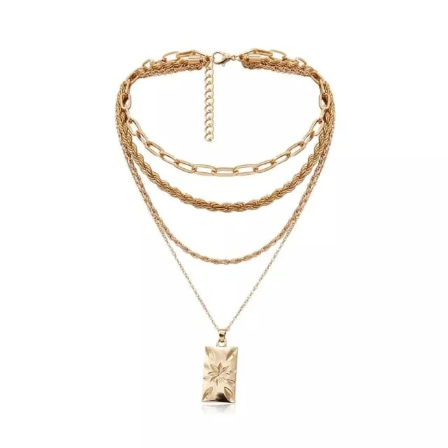 Multi-Layer Necklaces Set