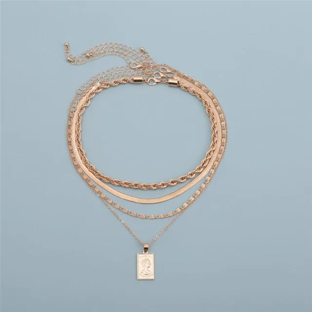 Multi-Layer Necklaces Set