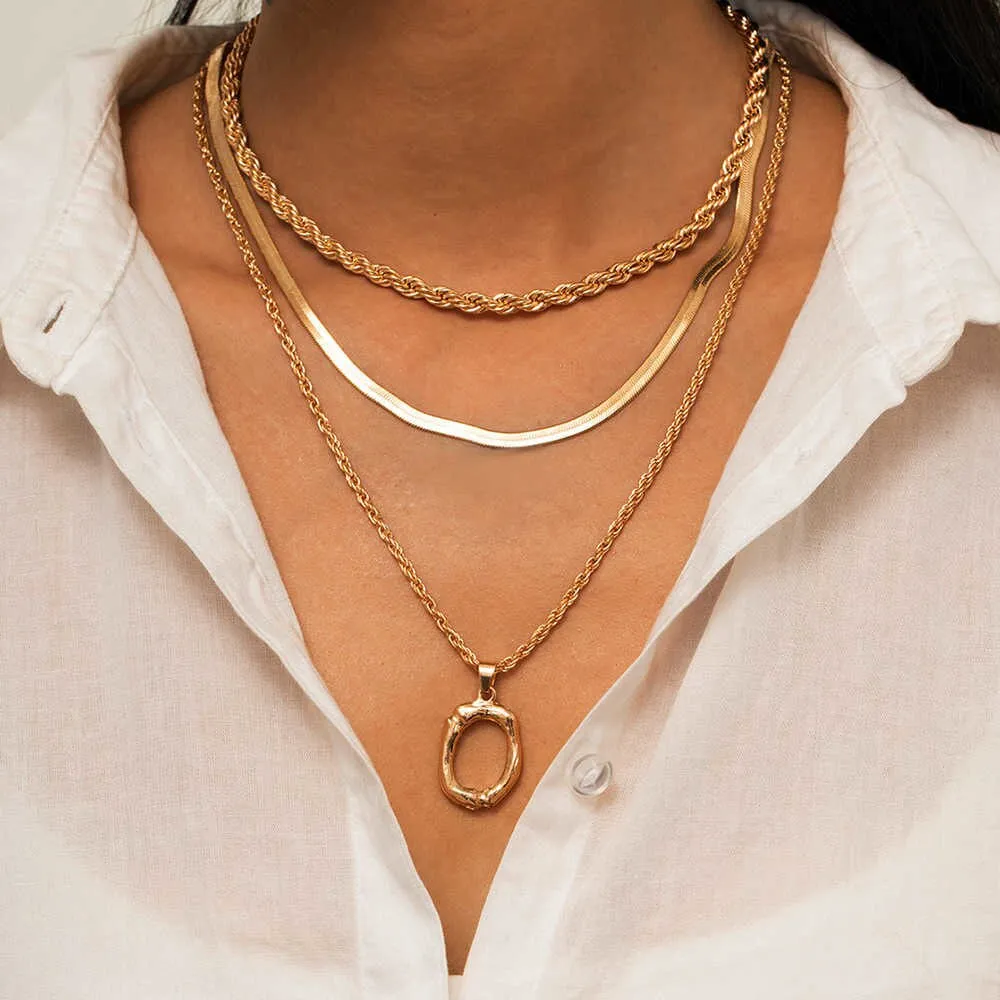 Multi-Layer Necklaces Set