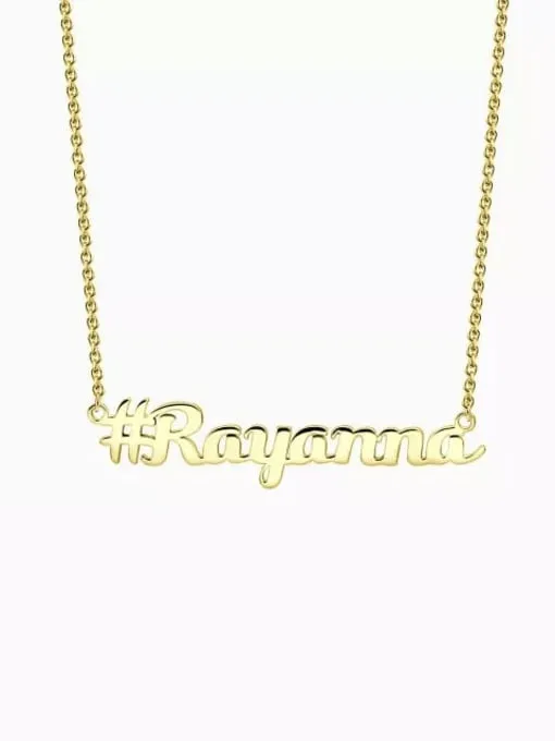Name Necklace @ Symbol Influencer Custom Personalized Jewelry Sterling Silver Luxury KESLEY