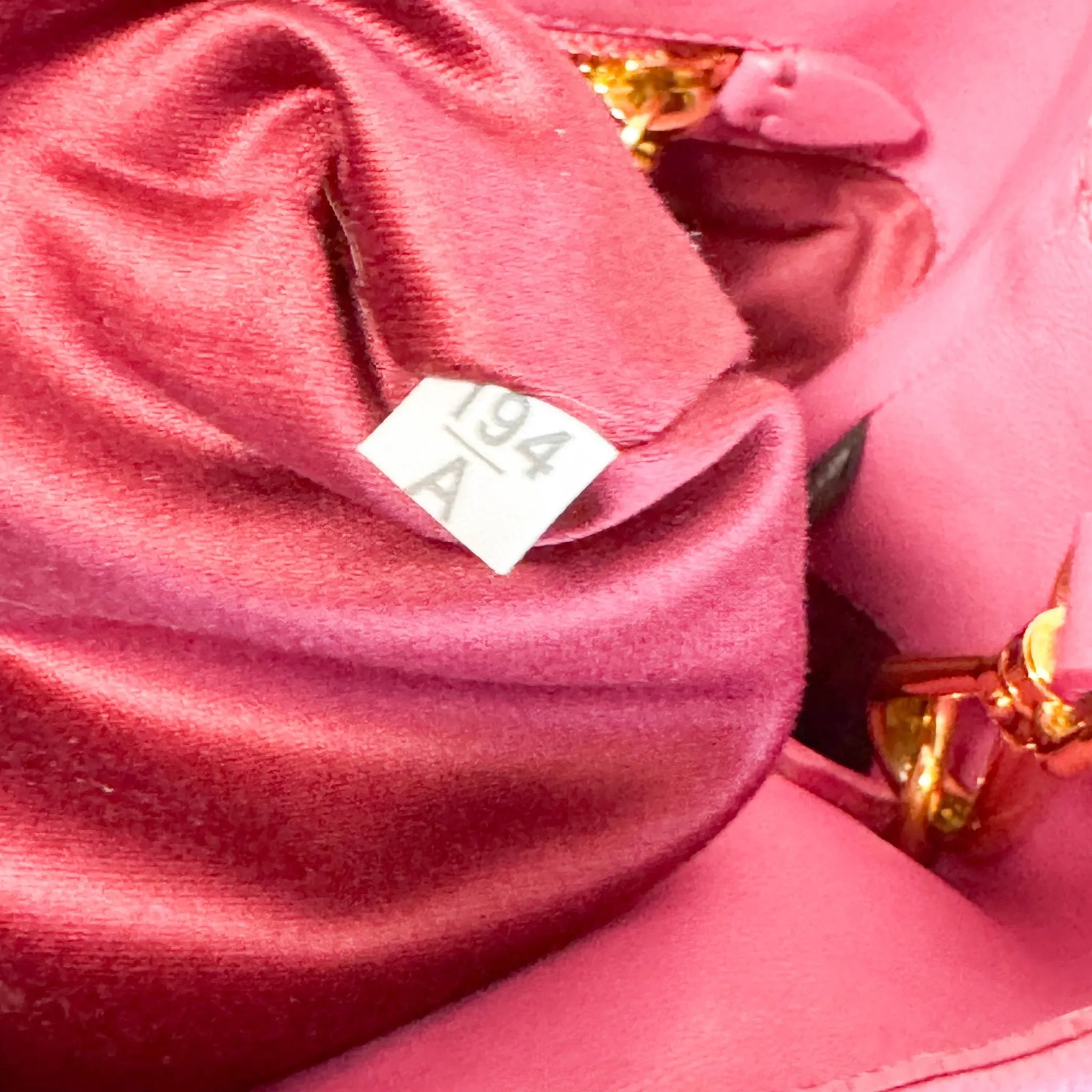 Nappa Matelassé Leather Top Handle Shoulder Bag Pink