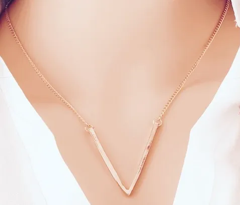 Necklaces -Triangle Gold Plated Necklace