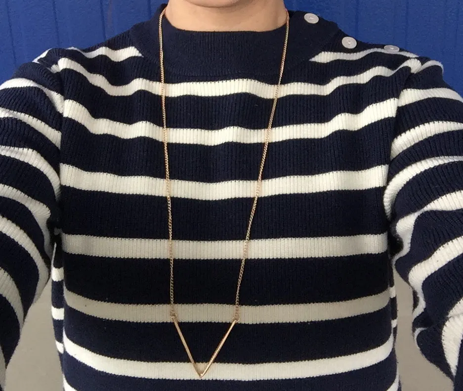 Necklaces -Triangle Gold Plated Necklace