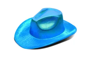 Neon Sparkly Glitter Space Holographic Cowboy Hat