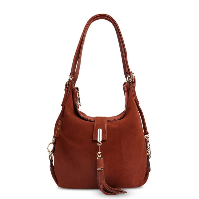 Nico Louise | Real Suede Leather Shoulder Bag - Top-handle bags Purse.