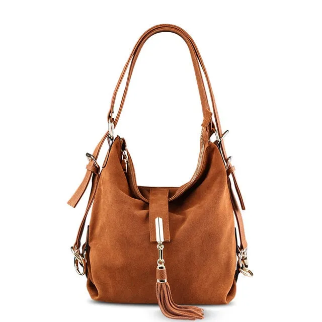 Nico Louise | Real Suede Leather Shoulder Bag - Top-handle bags Purse.