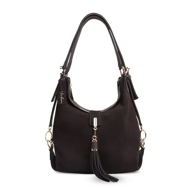 Nico Louise | Real Suede Leather Shoulder Bag - Top-handle bags Purse.