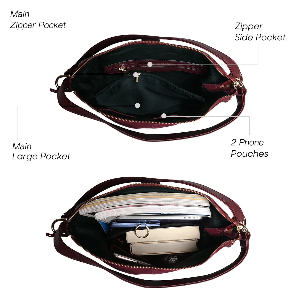 Nico Louise | Real Suede Leather Shoulder Bag - Top-handle bags Purse.