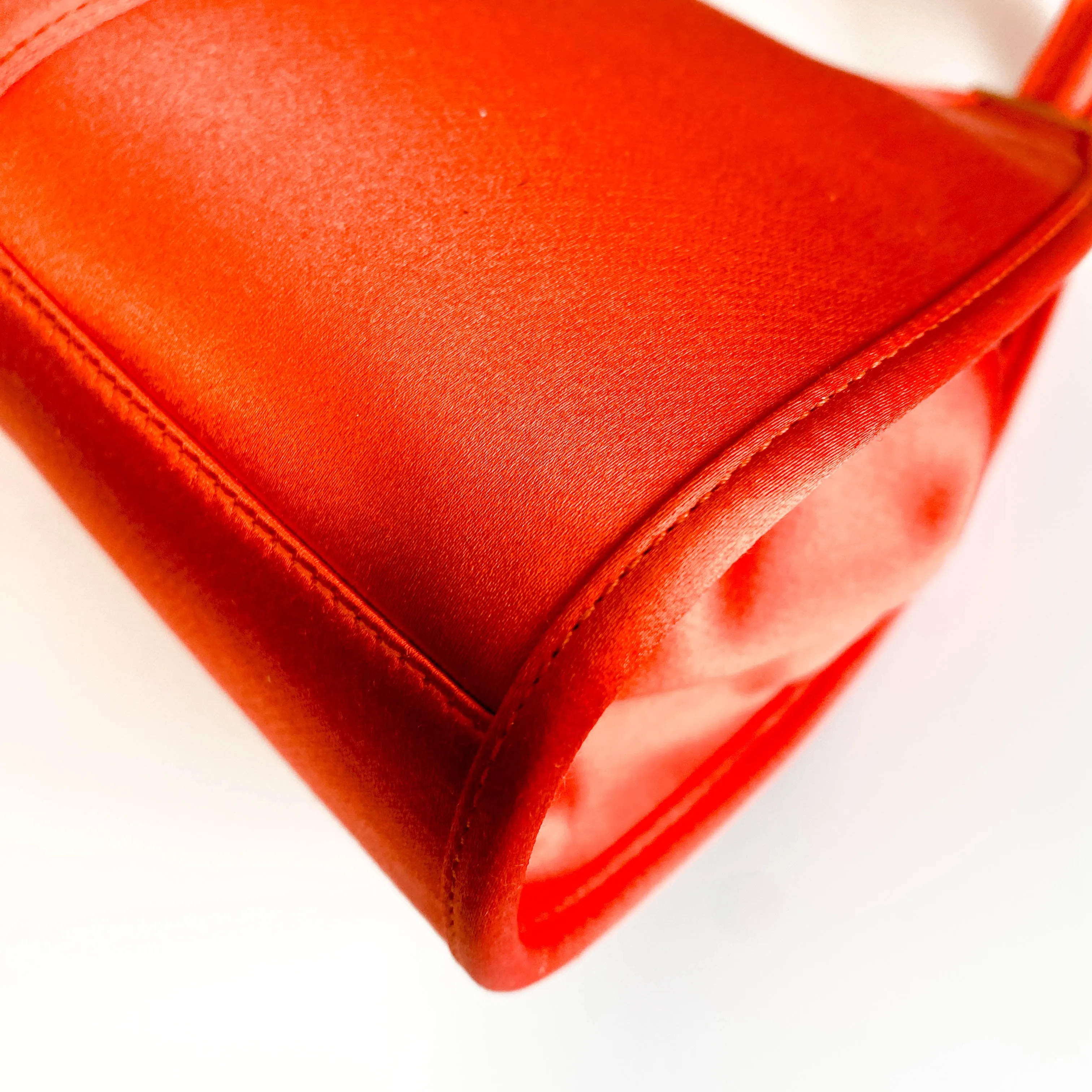 Orange Satin Mini Jackie Handbag