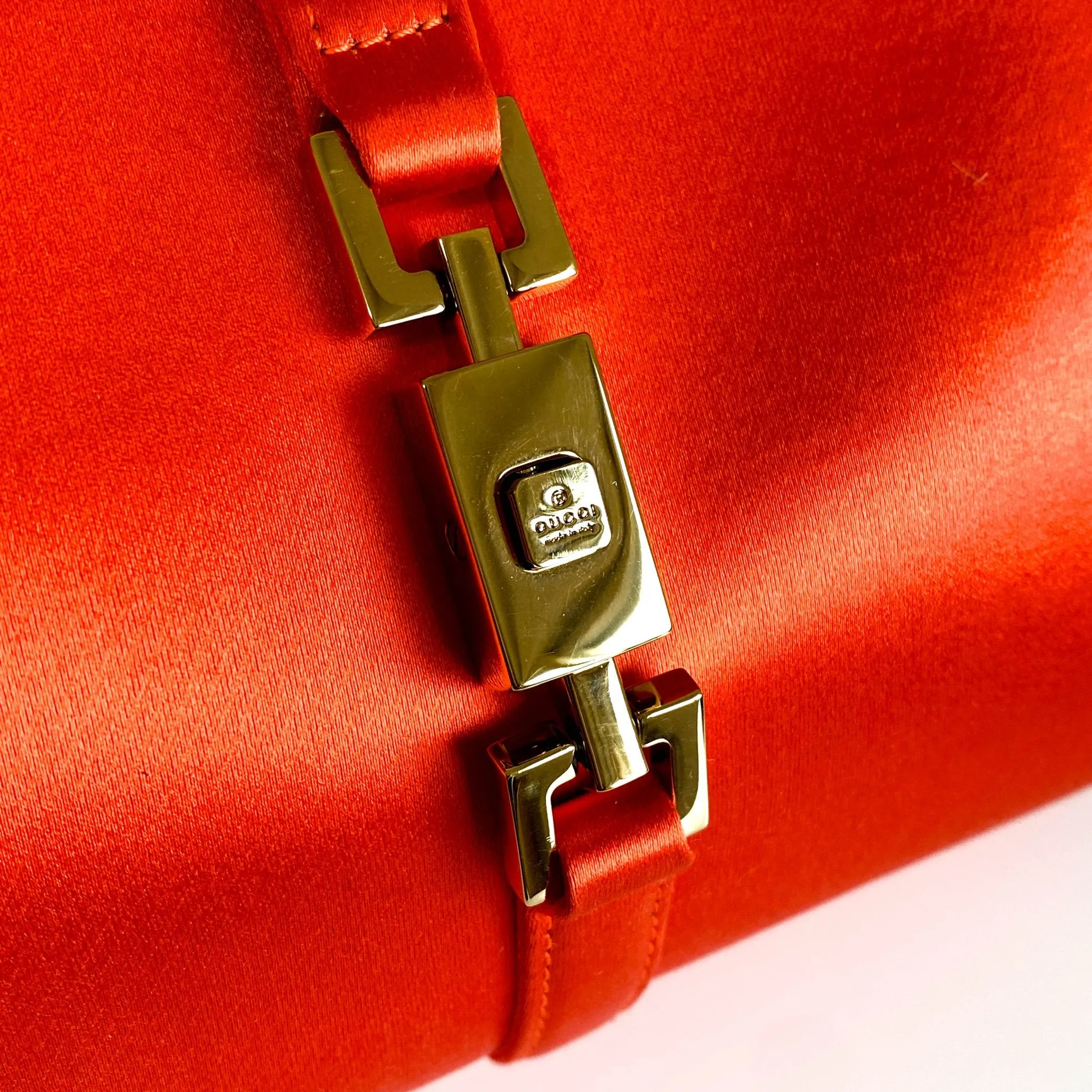 Orange Satin Mini Jackie Handbag
