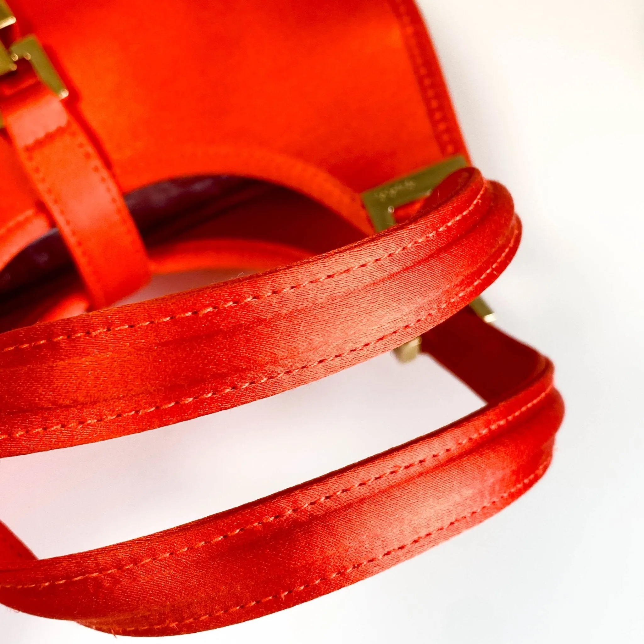 Orange Satin Mini Jackie Handbag